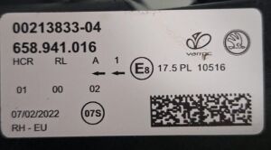 SKODA KAMIQ SAG FAR 19-23 ORIJINAL SIFIR 658941016