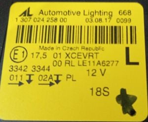 SKODA OCTAVIA III XENON SOL FAR 13-17 ORIJINAL SIFIR 5E1941015B