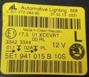 SKODA OCTAVIA III XENON SOL FAR 13-17 ORIJINAL SIFIR 5E1941015B