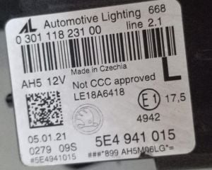SKODA OCTAVIA IV FULL LED SOL FAR 19-23 ORIJINAL CIKMA 5E4941015