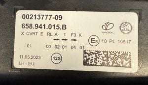 SKODA KAMIQ CRYSTAL LIGHTING LED MERCEKLI SOL FAR 19-23 ORIJINAL SIFIR 658941015B