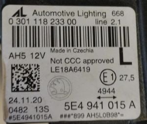 SKODA OCTAVIA IV MATRIX FULL LED SOL FAR 19-23 ORIJINAL CIKMA 5E1941015D