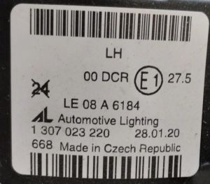 VOLVO C30 XENON SOL FAR 09-13 ORIJINAL CIKMA 1307023220