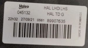 VOLVO S60 SOL FAR 10-13 ORIJINAL SIFIR 045132 89907535