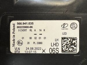 SKODA KODIAQ CRYSTAL LED SOL FAR 22-26 ORIJINAL SIFIR 566941035