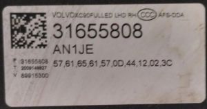 VOLVO XC90 FULL LED SAG FAR 17-23 ORIJINAL CIKMA 31655808 31656990