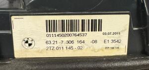 BMW 5 SERISI F10 LCI LED SAG IC STOP 11-13 ORIJINAL CIKMA 63217306164