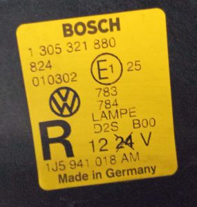 VOLKSWAGEN BORA XENON SAG FAR 98-05 ORIJINAL SIFIR 1J5941018AM