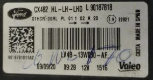 FORD KUGA III FULL LED SOL FAR 20-22 ORIJINAL CIKMA LW4B13W030AK