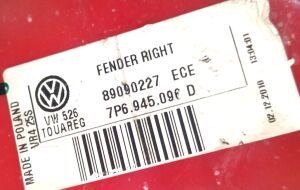 VOLKSWAGEN TOUAREG SAG DIS STOP 10-18 ORIJINAL CIKMA 7P6945096
