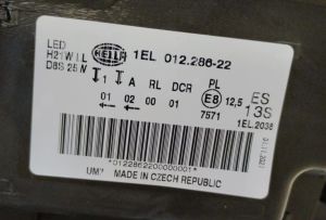 VOLKSWAGEN CADDY 4 XENON LED SAG FAR 15-19 ORIJINAL CIKMA 1EL01228622