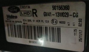 FORD KUGA II LED (BEYAZ REFLEKTOR) SAG FAR 17-19 ORIJINAL CIKMA 90156360