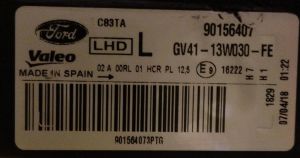 FORD KUGA II LED TITANIUM (BEYAZ REFLEKTOR) SOL FAR 17-19 ORIJINAL CIKMA GV41-13W030-FE