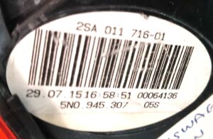 VOLKSWAGEN TIGUAN LED SOL IC STOP 12-15 ORIJINAL CIKMA 5N0945307