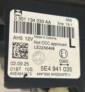 SKODA OCTAVIA 4 FULL LED MATRIX SOL FAR 24- ORIJINAL SIFIR (TASIMA HATALI) 5E4941035