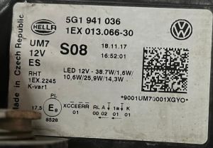 VOLKSWAGEN GOLF 7.5 XENON LED SAG FAR 16-20 ORIJINAL CIKMA 5G1941774 5G1941036