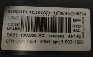 FORD MONDEO V SOL FAR 14-22 ORIJINAL CIKMA DS7313W030AG