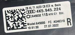 AUDI A6 C8 LED SAG DIS STOP 19-24 ORIJINAL SIFIR 4K5945224
