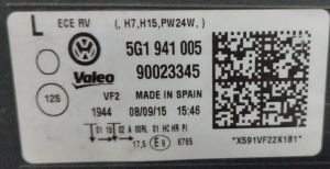 VOLKSWAGEN GOLF 7 SOL FAR 13-17 ORIJINAL CIKMA 5G1941005 90023345