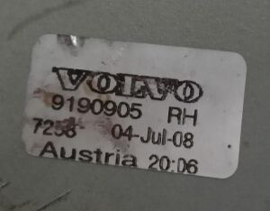 VOLVO XC70 SAG SIS FARI 01-07 ORIJINAL CIKMA 9190905