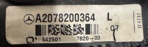 MERCEDES E CLASS C207 COUPE LED SOL IC STOP 09-13 ORIJINAL CIKMA (SOKME HATASIZ) A2078200364