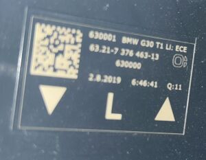 BMW 5 SERISI G30 LED SOL DIS STOP 17-20 ORIJINAL CIKMA 63217376463