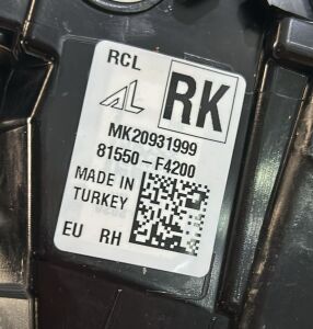 TOYOTA C-HR AX20 SAG DIS STOP 24-26 ORIJINAL SIFIR 81550-F4200