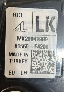 TOYOTA C-HR AX20 SOL DIS STOP 24-26 ORIJINAL SIFIR 81560-F4200