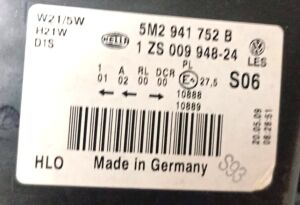 VOLKSWAGEN GOLF PLUS SAG FAR 09-14 ORIJINAL SIFIR 5M2941752B 1ZS009948-24