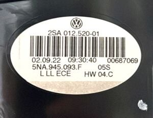 VOLKSWAGEN TIGUAN LED SOL IC STOP 18-23 ORIJINAL CIKMA 5NA945093F