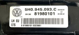 VOLKSWAGEN GOLF 8 LED SOL IC STOP 20-25 ORIJINAL CIKMA 5H0945093C