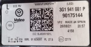 VOLKSWAGEN PASSAT B8 IQ LIGHT FULL LED SOL FAR 19-23 ORIJINAL CIKMA 3G1941081P