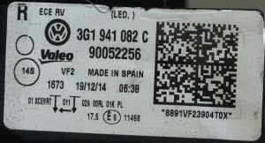 VOLKSWAGEN PASSAT B8 HIGHLINE FULL LED SAG FAR 15-19 ORIJINAL CIKMA 3G1941082G 3G1941082C