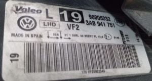 VOLKSWAGEN PASSAT B7 XENON LED SOL FAR 10-15 ORIJINAL CIKMA 3AB941751