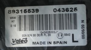 VOLKSWAGEN PASSAT B6 SOL FAR 05-10 ORIJINAL SIFIR 89315539