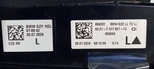 BMW 4 SERISI G22 G23 G26 LED SOL IC STOP 20-26 ORIJINAL CIKMA 63217477607