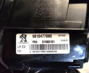 PEUGEOT 3008 SOL IC STOP 16-20 ORIJINAL SIFIR 9810477880