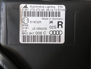 AUDI A4 B8 MAKYAJLI XENON LED SAG FAR 08-15 ORIJINAL SIFIR 030127527205 LE10B6235 8K0941006C