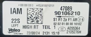 AUDI Q2 SOL STOP 18-24 ORIJINAL SIFIR 47089 90106210 81A945091B 2105276H