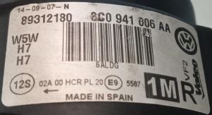 VOLKSWAGEN PASSAT B6 COMFORT SAG FAR 05-10 ORIJINAL CIKMA 3C0941006AA 89312180