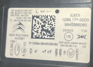 CITROEN C5 AIRCROSS FULL LED SOL FAR 22- ORIJINAL CIKMA 9845356280