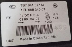 VOLSKWAGEN PASSAT B5 HIGHLINE XENON SOL FAR 00-05 ORIJINAL CIKMA 1EL008340071