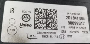 VOLKSWAGEN POLO 6 SAG FAR 17-21 ORIJINAL CIKMA 2G1941006