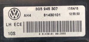 VOLKSWAGEN PASSAT B8 HIGHLINE LED SOL IC STOP 15-19 ORIJINAL CIKMA 3G5945307
