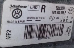 VOLKSWAGEN POLO 5 TRENDLINE SAG FAR 09-14 ORIJINAL CIKMA 89093890 6R1941016E