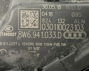 AUDI A5 B9 FULL LED SOL FAR 17-20 ORIJINAL CIKMA 8W6941033D 8W6941773D