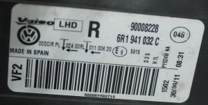 VOLKSWWAGEN POLO 5 GTI SAG FAR 09-14 ORIJINAL CIKMA 6R1941032C