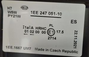 VOLKSWAGEN POLO 5 COMFORTLINE SAG FAR 09-14 ORIJINAL CIKMA 6R1941008E 1EE247051-02  1EE247051-10