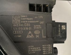 AUDI A6 C8 MATRIX FULL LED SOL FAR 20-24 ORIJINAL CIKMA 4K0941035 1ZX013378-01