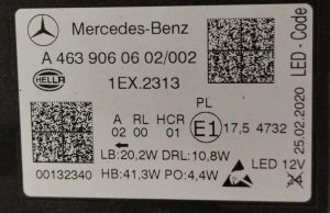 MERCEDES G CLASS W463 FULL LED SAG FAR 18-22 ORIJINAL CIKMA A4639060602